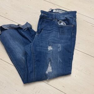 Indigo Rein Light Blue Denim Crop Jeans